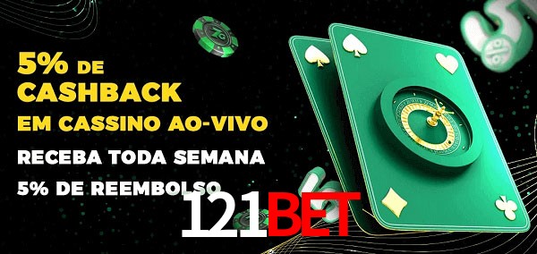 Promoções do cassino ao Vivo 121bet